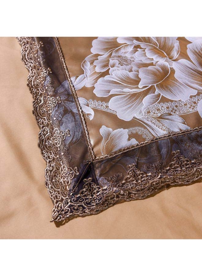 Beauenty Luxury Jacquard Duvet Cover Set Polyester Gold 1.8meter - Image 3