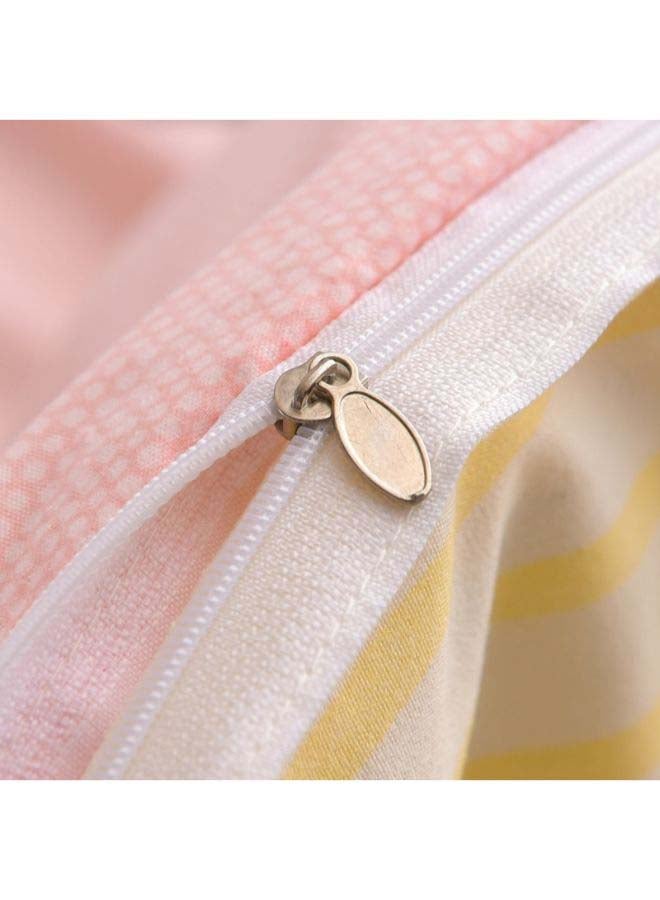 Beauenty 4-Piece Eternal Duvet Cover Set Polyester Pink/Blue - Image 5