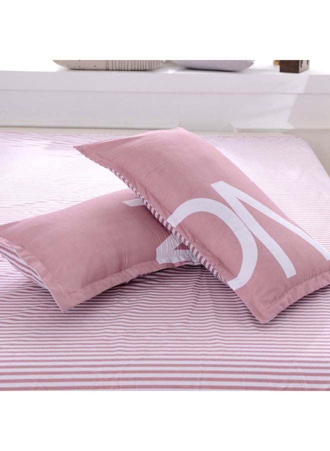 بيوينتي طقم مفرش سرير فاخر مقاس فردي من نسيج الجاكار وبنمط أوروبي، من 4 قطع بوليستر متعدد الألوان - Image 3