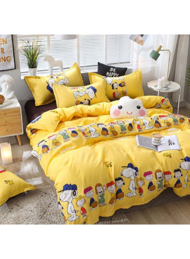 بيوينتي طقم مفرش سرير بطبعة سنوبي مكون من 4 قطع بوليستر متعدد الألوان - Image 3