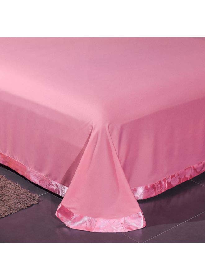 بيوينتي طقم أغطية لحاف مصنوعة من الجاكار الفاخر بوليستر وردي 1.5متر - Image 4