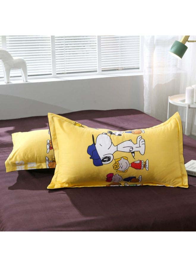 بيوينتي طقم مفرش سرير بطبعة سنوبي مكون من 4 قطع بوليستر متعدد الألوان - Image 5