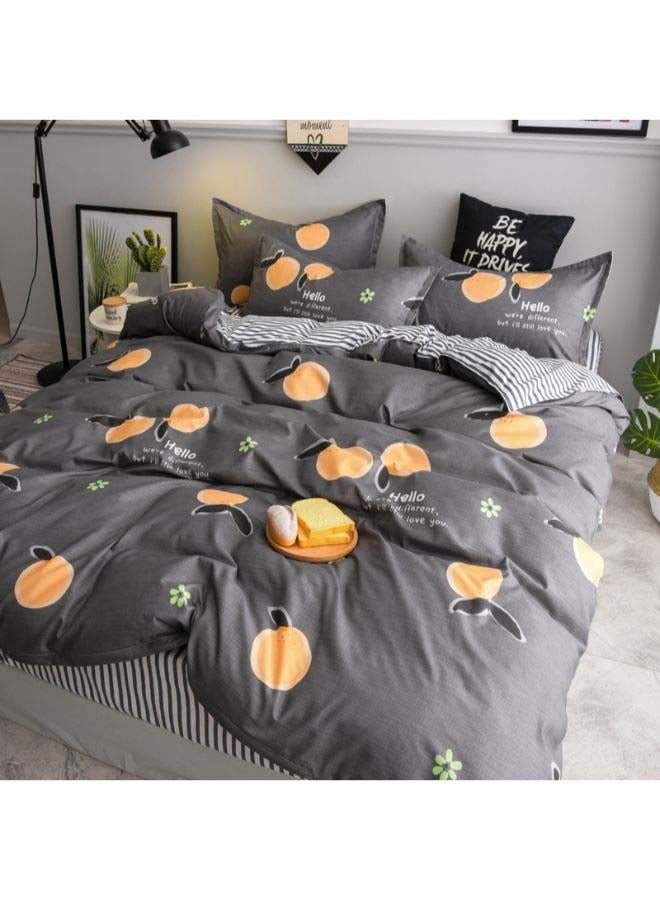 Beauenty 4-Piece Le Orange Bedding Set Polyester Grey - Image 2