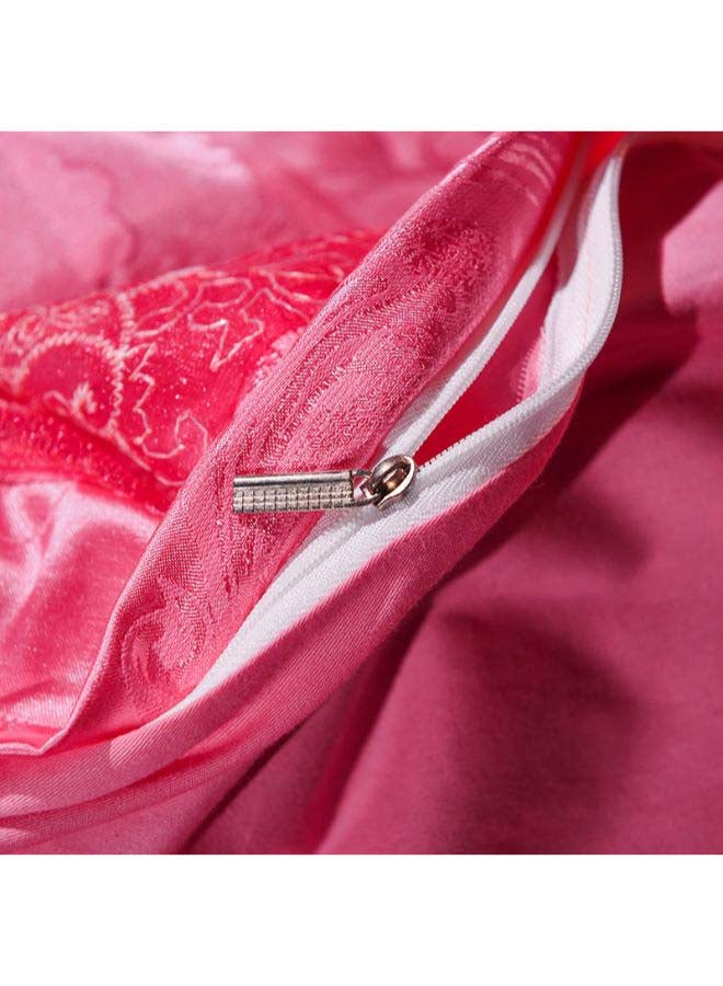 Beauenty Luxury Jacquard Duvet Cover Set Polyester Pink 1.8meter - Image 4