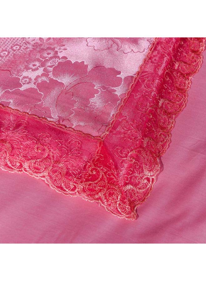 Beauenty Luxury Jacquard Duvet Cover Set Polyester Pink 1.8meter - Image 3
