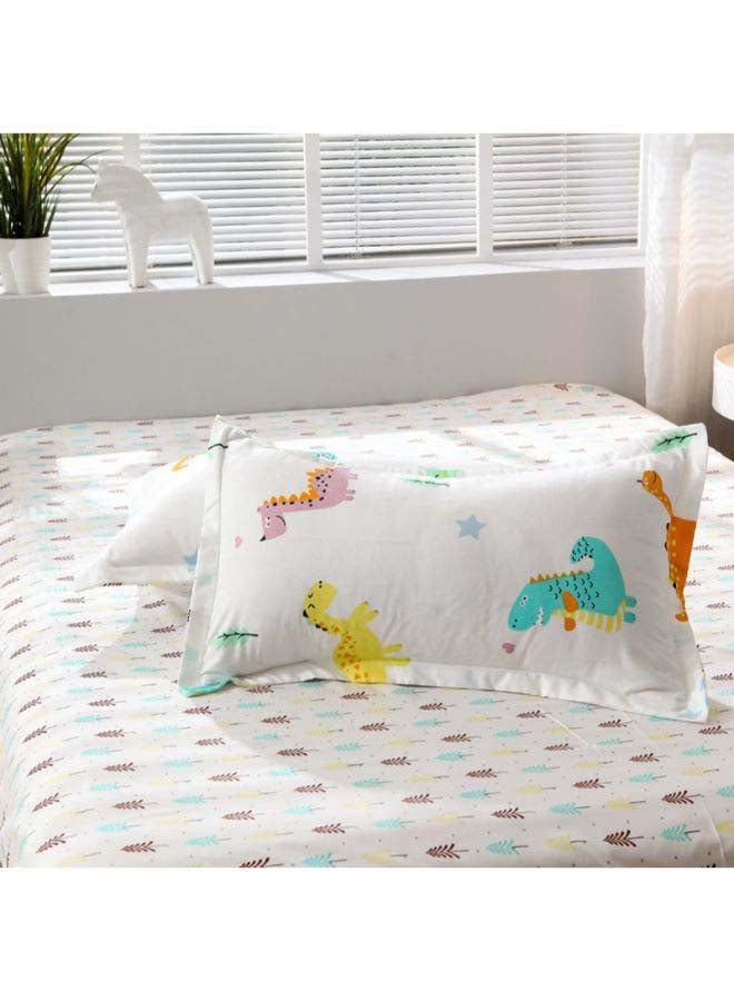 بيوينتي طقم غطاء لحاف من قماش الجاكارد، 4 قطع بوليستر أبيض - Image 5