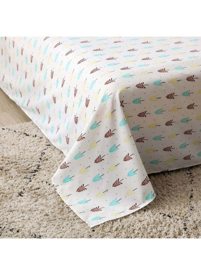 بيوينتي طقم غطاء لحاف من قماش الجاكارد، 4 قطع بوليستر أبيض - Image 4