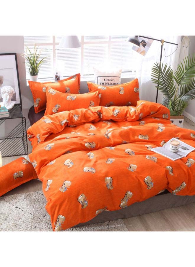 Beauenty 3-Piece Dragon Bedding Set Polyester Orange/Brown - Image 2