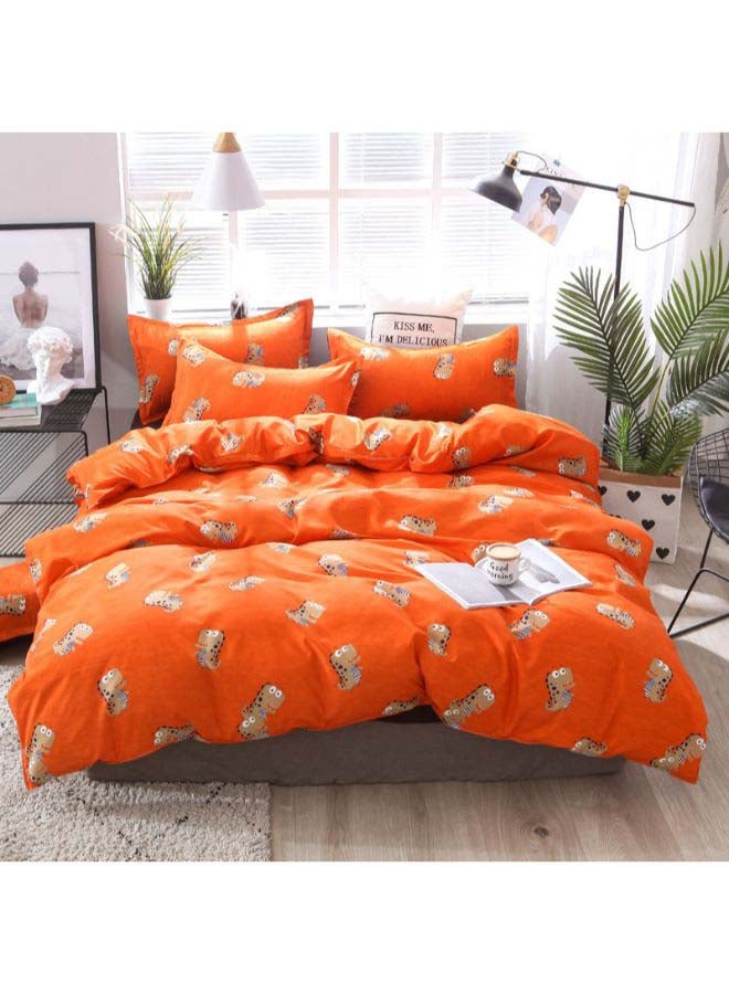 Beauenty 3-Piece Dragon Bedding Set Polyester Orange/Brown - Image 1