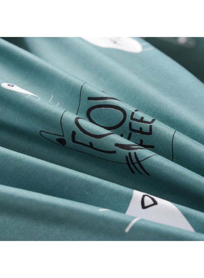 بيوينتي طقم مفرش سرير فاخر مقاس فردي من نسيج الجاكار وبنمط أوروبي، من 4 قطع بوليستر متعدد الألوان - Image 5