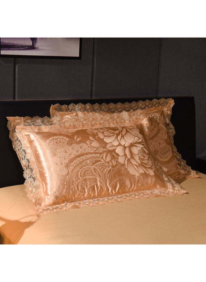 Beauenty Luxury Jacquard Duvet Cover Set Polyester Yellow 2meter - Image 5