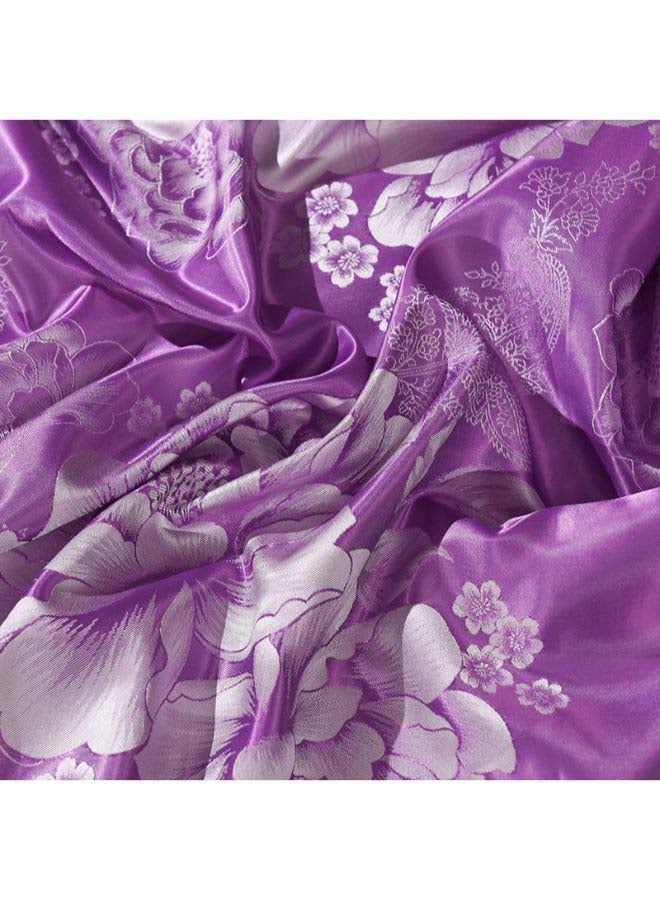 Beauenty Luxury Jacquard Duvet Cover Set Polyester Purple 1.8meter - Image 5