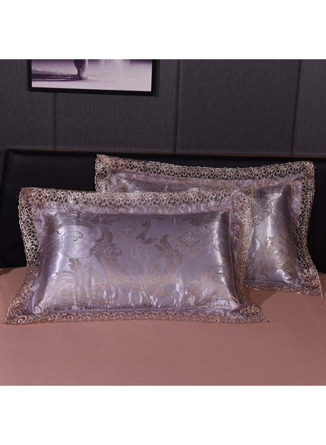 بيوينتي طقم أغطية لحاف مصنوعة من الجاكار الفاخر بوليستر أرجواني 1.2متر - Image 4