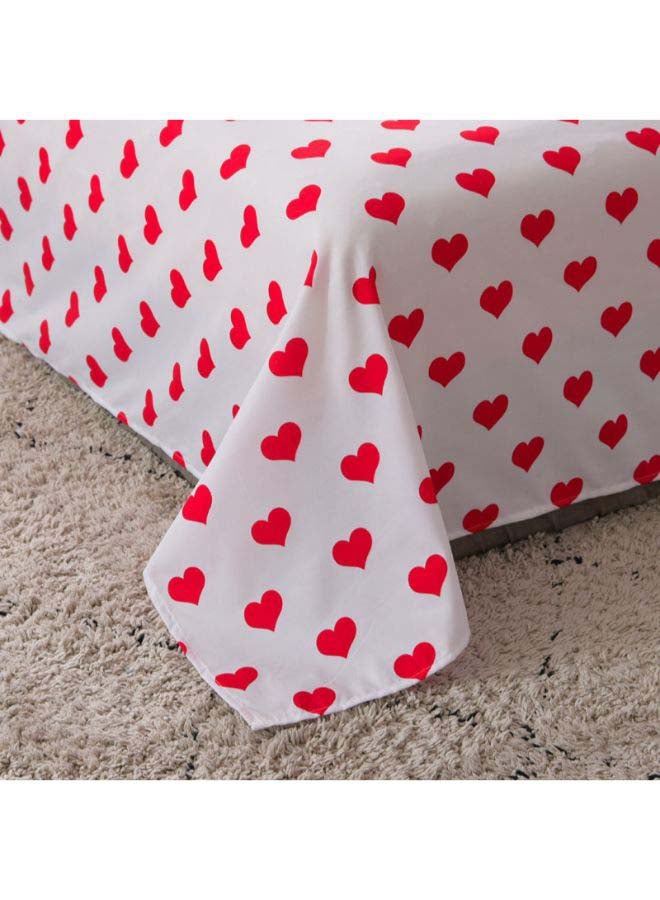 Beauenty 4-Piece Luxury Jacquard Duvet Cover Set Polyester Pink/White - Image 4