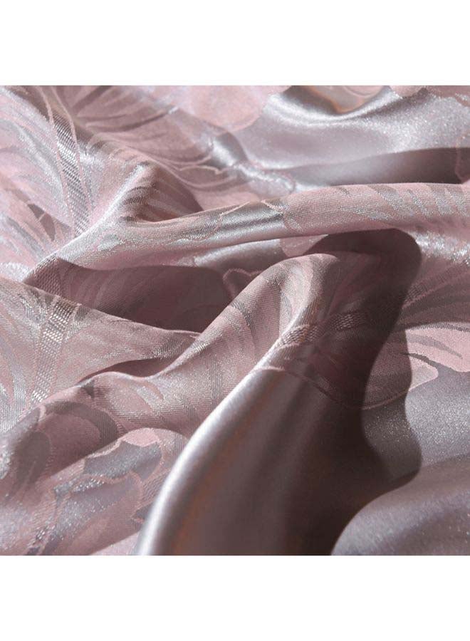 بيوينتي طقم أغطية لحاف مصنوعة من الجاكار الفاخر بوليستر رمادي 1.5متر - Image 3