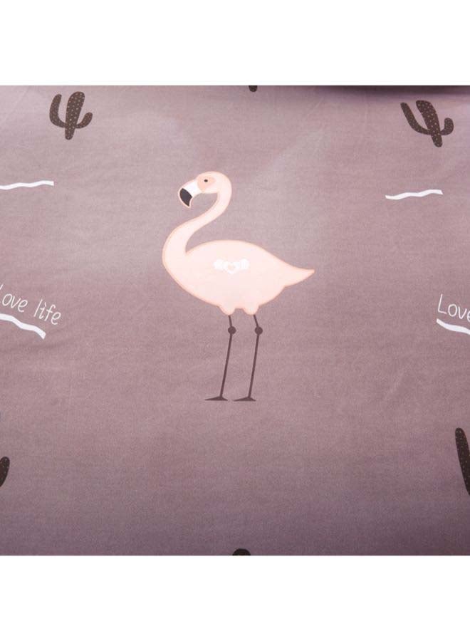 بيوينتي طقم مفرش سرير فاخر مقاس فردي من نسيج الجاكار وبنمط أوروبي، من 4 قطع بوليستر بني - Image 4