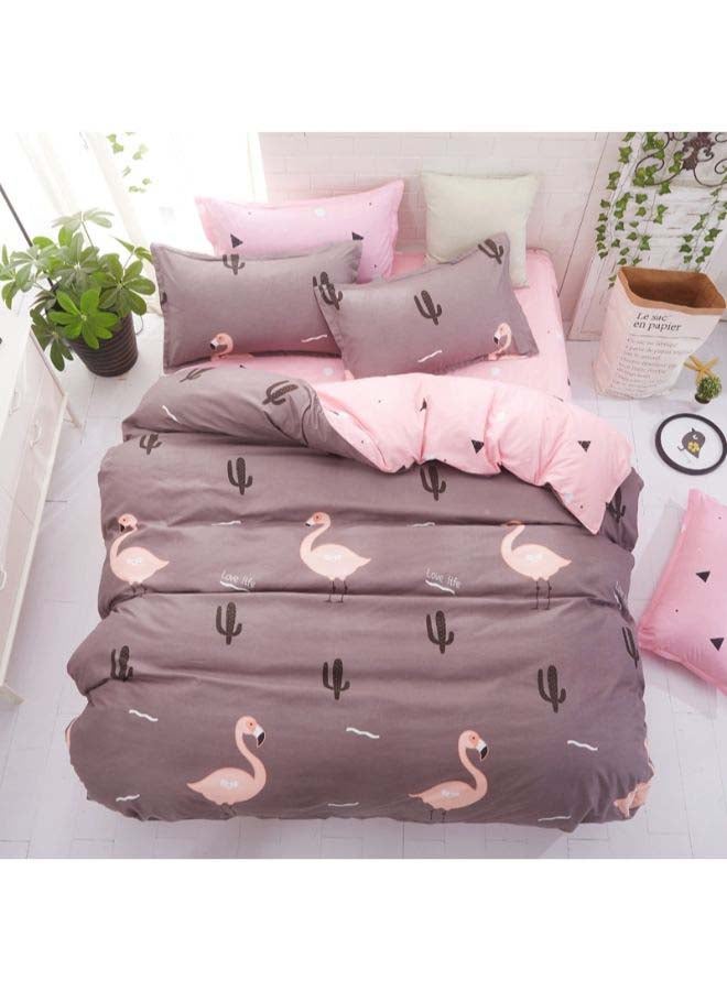 Beauenty 4-Piece European Style Jacquard Duvet Cover Set Polyester Brown - Image 1