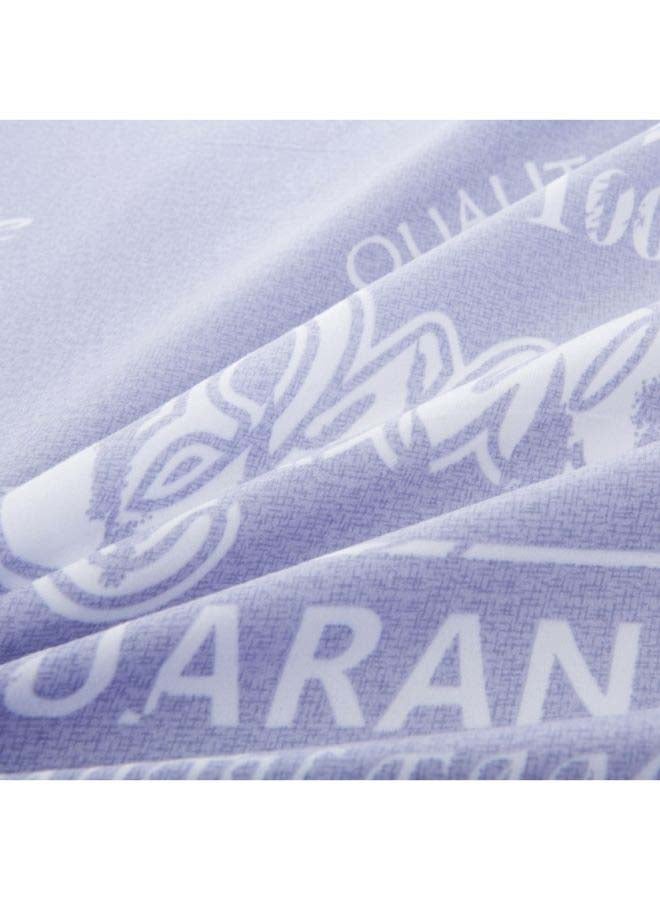 بيوينتي طقم مفرش سرير فاخر مقاس فردي من نسيج الجاكار وبنمط أوروبي، من 4 قطع بوليستر متعدد الألوان - Image 4