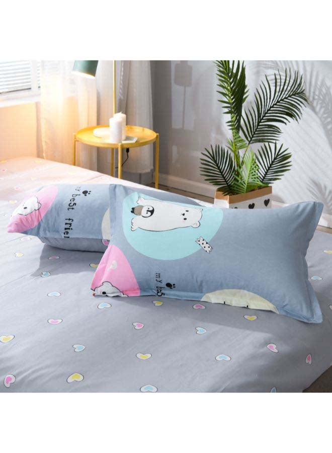 Beauenty 4-Piece Baby Bear Duvet Cover Set Polyester Blue - Image 5