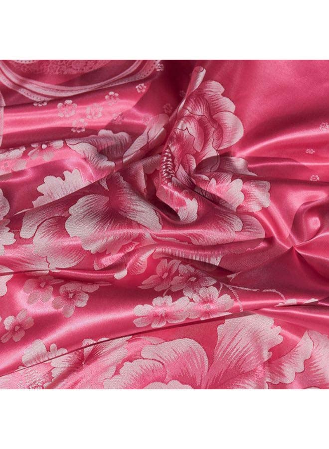 Beauenty Luxury Jacquard Duvet Cover Set Polyester Pink 1.8meter - Image 3