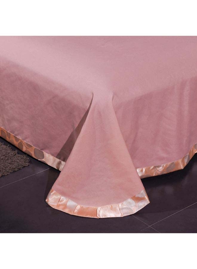 Beauenty 4-Piece Jacquard Duvet Cover Set Polyester Orange/White Jacquard Duvet Cover 180x220 Cm, Pillow Cases 48x74 Cm, Fitted Sheet 230x246cm - Image 3