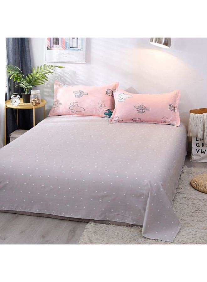 Beauenty 4-Piece European Style Luxury Jacquard Single Bedding Set Polyester Pink - Image 2