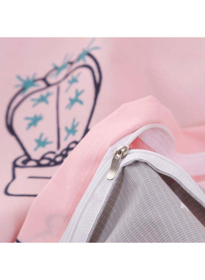 Beauenty 4-Piece European Style Luxury Jacquard Single Bedding Set Polyester Pink - Image 5