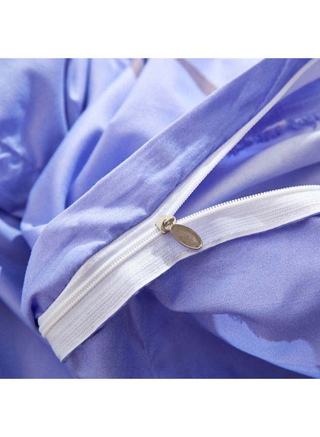 بيوينتي طقم مفرش سرير فاخر مقاس فردي من نسيج الجاكار وبنمط أوروبي، من 4 قطع بوليستر متعدد الألوان - Image 4