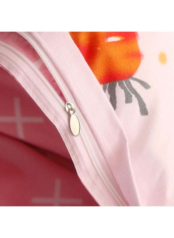 Beauenty 6-Piece European Style Duvet Cover Set Polyester Pink/White/Red - Image 3