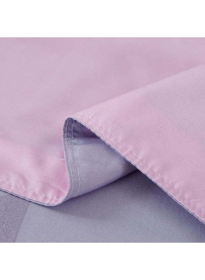 بيوينتي طقم مفرش سرير فاخر مقاس فردي من نسيج الجاكار وبنمط أوروبي، من 4 قطع بوليستر وردي - Image 5