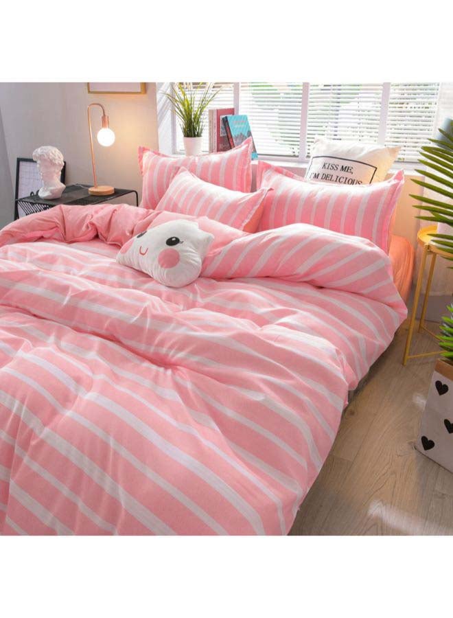 Beauenty 4-Piece Simple Life Bedding Set Polyester Pink - Image 3