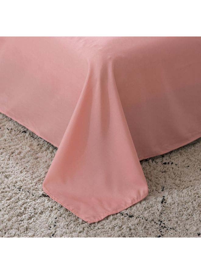 Beauenty 4-Piece Simple Life Bedding Set Polyester Pink - Image 5