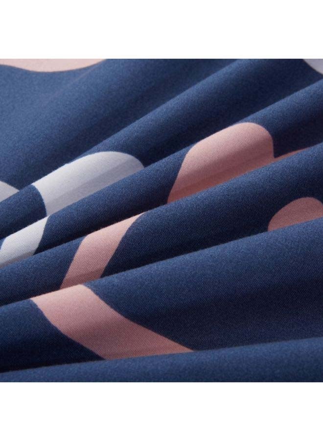 Beauenty 4-Piece Jacquard Duvet Cover Set Polyester Pink/Purple - Image 4