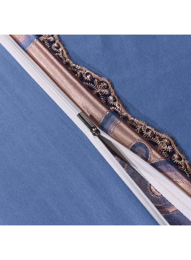 بيوينتي طقم غطاء لحاف من قماش الجاكارد، 4 قطع بوليستر أرجواني - Image 3