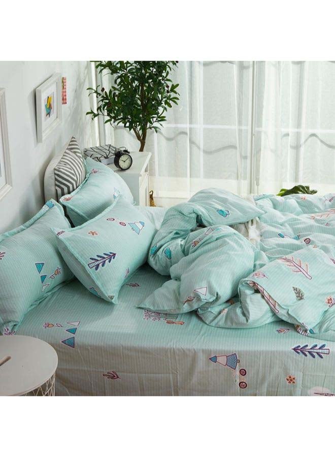 Beauenty 4-Piece European Style Luxury Jacquard Single Bedding Set Polyester Multicolour - Image 3