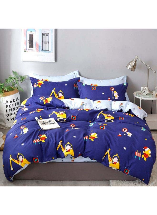 Beauenty 4-Piece European Style Luxury Jacquard Single Bedding Set Polyester Multicolour - Image 1