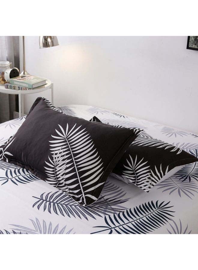 Beauenty 4-Piece European Style Jacquard Duvet Cover Set Polyester Black/White - Image 4