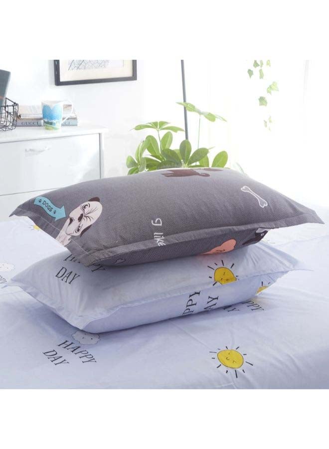 Beauenty 4-Piece European Style Luxury Jacquard Single Bedding Set Polyester Grey - Image 3