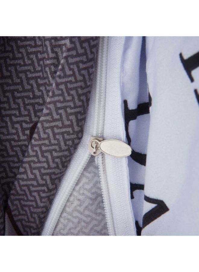 Beauenty 4-Piece European Style Luxury Jacquard Single Bedding Set Polyester Grey - Image 5