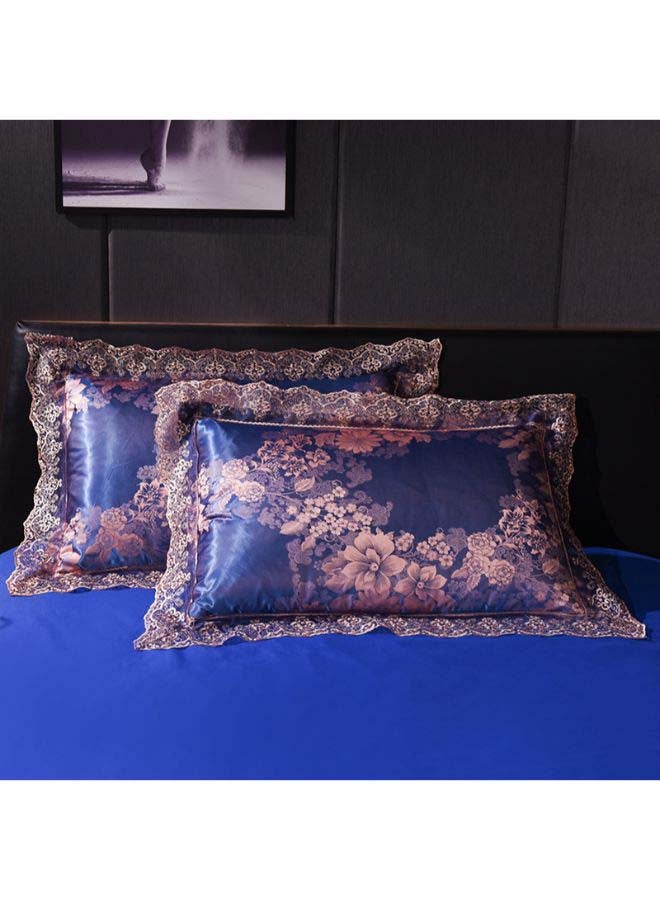 Beauenty 3-Piece Duvet Cover Set Combination Blue/Pink Duvet Cover 150x200 cm, Pillowcases 48x74 cm, Fitted Sheet 160x256cm - Image 5