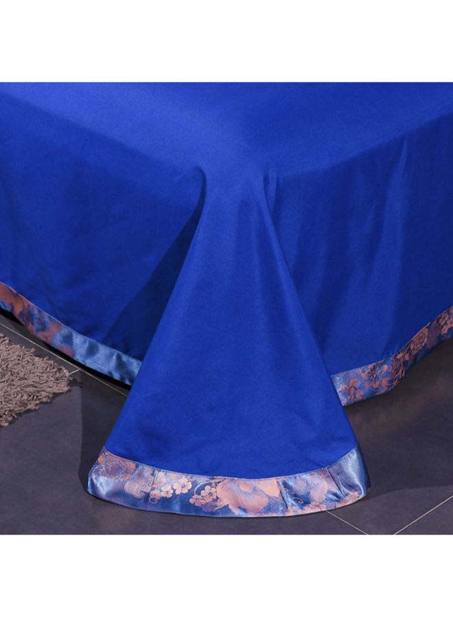 Beauenty 4-Piece Duvet Cover Set Polyester Blue/Pink Duvet Cover 180x220 Cm, Pillowcases 48x74 Cm, Fitted Sheet 230x256cm - Image 3