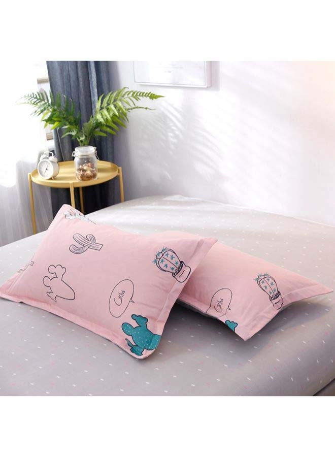 Beauenty 4-Piece European Style Luxury Jacquard Single Bedding Set Polyester Pink - Image 3