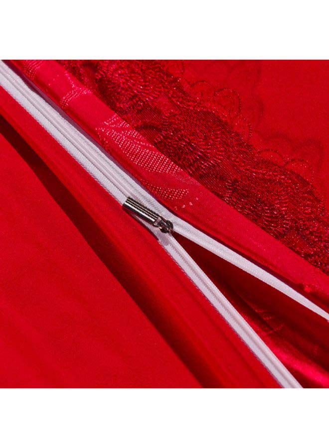 بيوينتي طقم ألحفة مكوّن من 4 قطع مختلط أحمر - Image 3