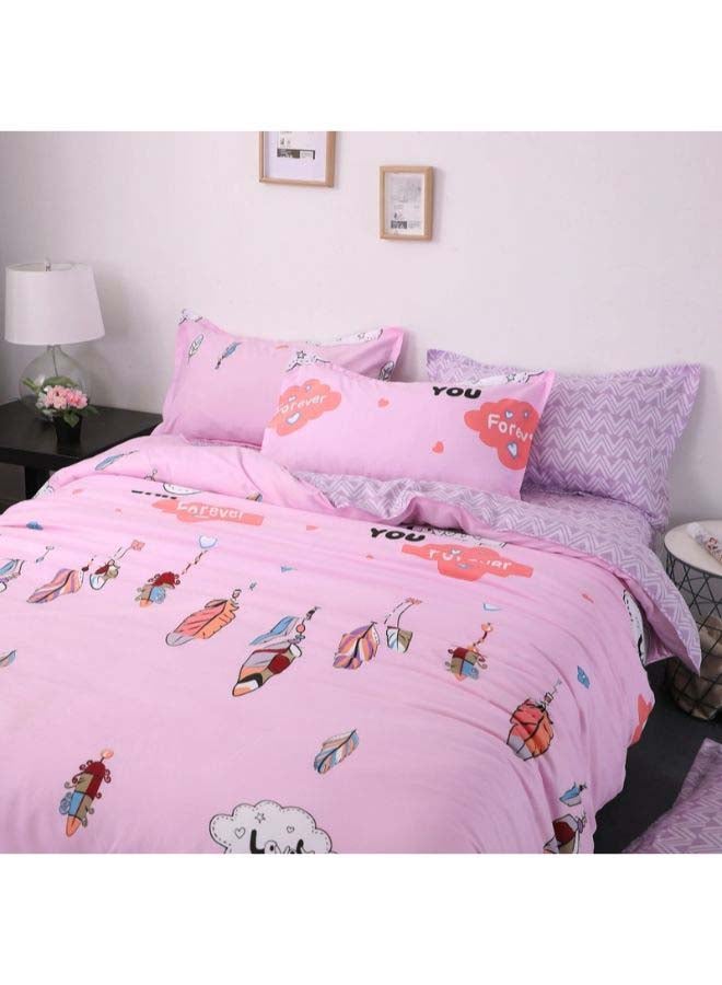 Beauenty 4-Piece European Style Luxury Jacquard Single Bedding Set Polyester Multicolour - Image 2