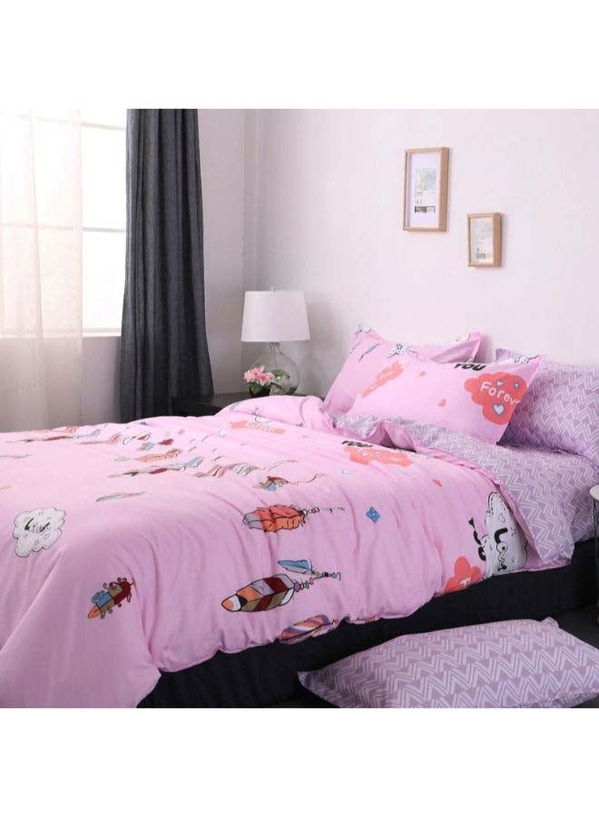 Beauenty 4-Piece European Style Luxury Jacquard Single Bedding Set Polyester Multicolour - Image 4