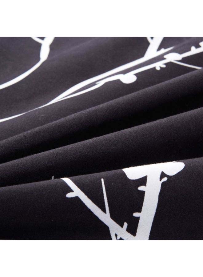 Beauenty 4-Piece European Style Luxury Jacquard Single Bedding Set Polyester Black - Image 4