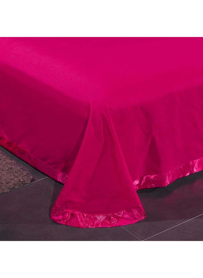 Beauenty 4-Piece Duvet Cover Set Combination Red Duvet Cover 150x200 Cm, Pillow Cases 48x74 Cm, Fitted Sheet 200x258cm - Image 3