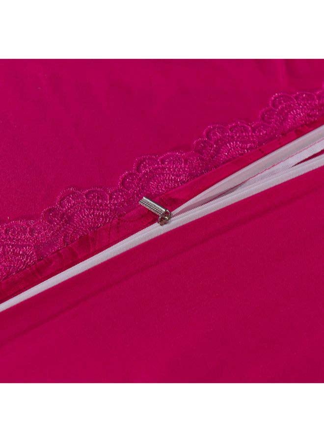 Beauenty 4-Piece Duvet Cover Set Combination Red Duvet Cover 150x200 Cm, Pillow Cases 48x74 Cm, Fitted Sheet 200x258cm - Image 4