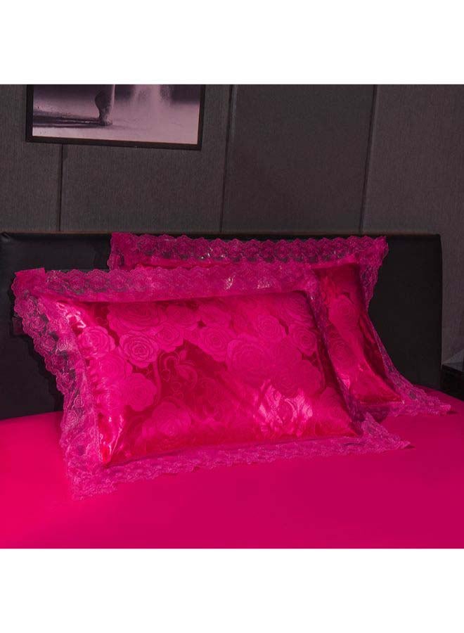 Beauenty 4-Piece Duvet Cover Set Combination Red Duvet Cover 150x200 Cm, Pillow Cases 48x74 Cm, Fitted Sheet 200x258cm - Image 5