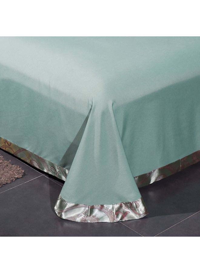 بيوينتي طقم ألحفة مكوّن من 4 قطع مختلط أخضر/فضي Duvet Cover 220x240 cm, Pillowcases 48x74 cm, Fitted Sheet 230x279سم - Image 2